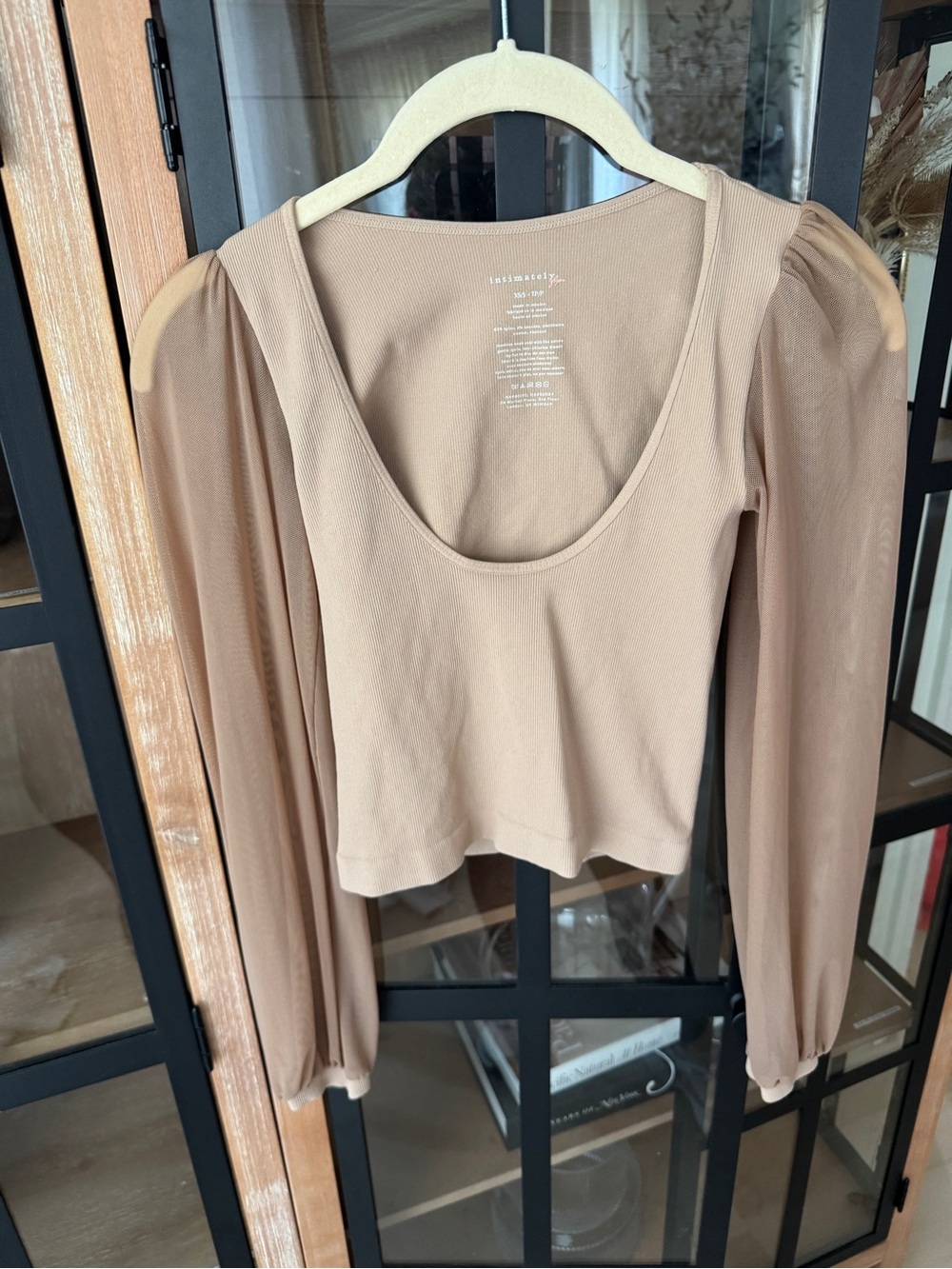 Intimately Free people lost in love seamless cami cropped top mesh long sleeve
